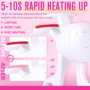 Geeneiya 2025 Heated Eyelash Curler Electronic Eyelash Curlers Curling Glam