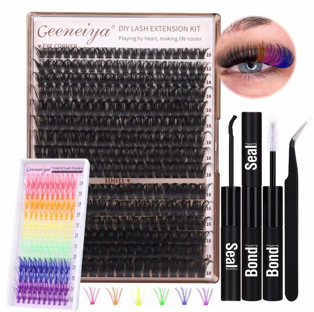 Geeneiya Fluffy Lashes with Color Kit